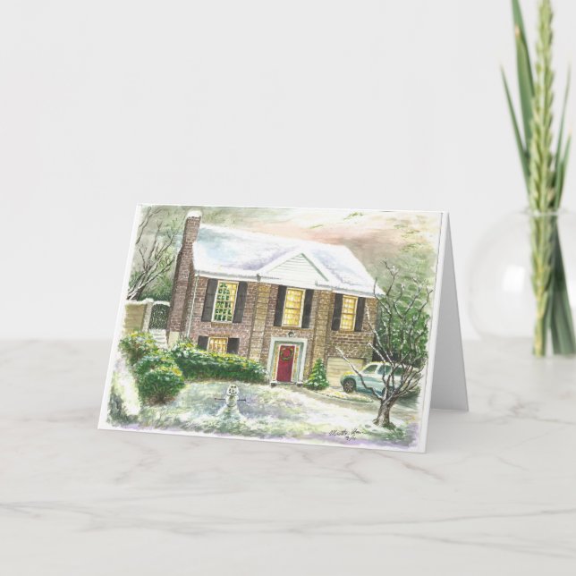 Cartão De Festividades Natal na casa dos meus netos (Frente)