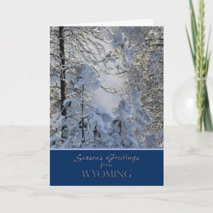 Cartão De Festividades Natal na cena de Wyoming Snow