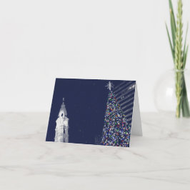 Cartão De Festividades Natal na Filadélfia com texto personalizável