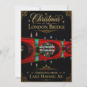Cartão De Festividades Natal na Ponte de Londres Lake Havasu Arizona