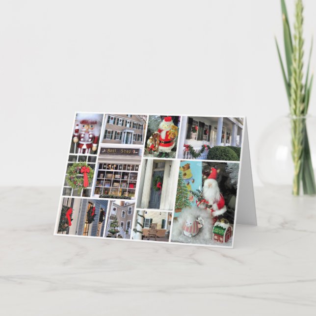 Cartão De Festividades Natal na Rua Norte (Frente)