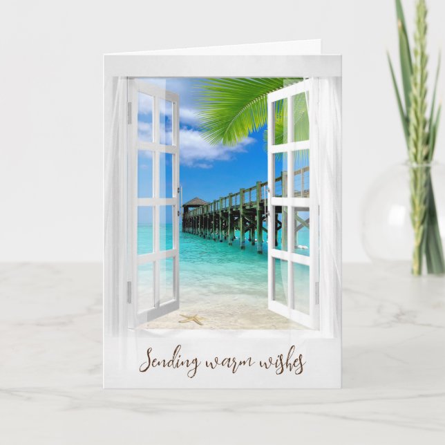 Cartão De Festividades Natal Nassau Bahama Pier (Frente)