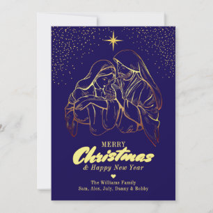 Cartão De Festividades Natal Natividade Religiosa Elegante 2026 Calendári