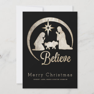 Cartão De Festividades Natal Natividade Silhouette