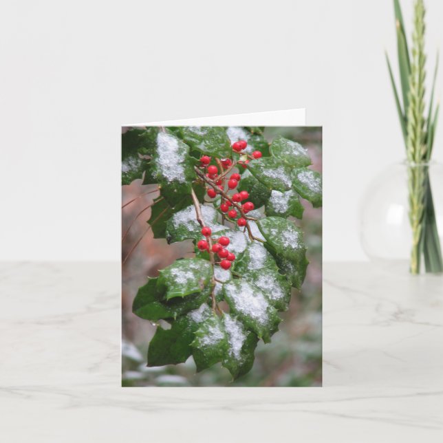 Cartão De Festividades Natal natural (Frente)