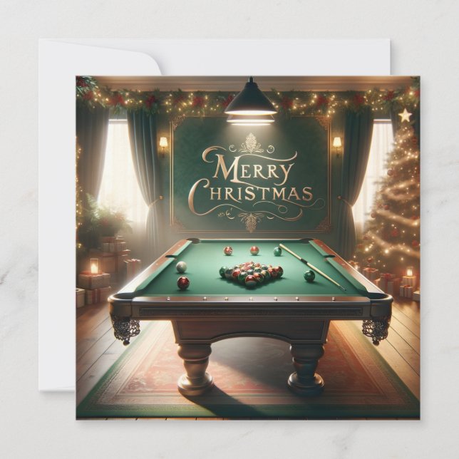 Cartão De Festividades Natal no Cue Club (Frente)