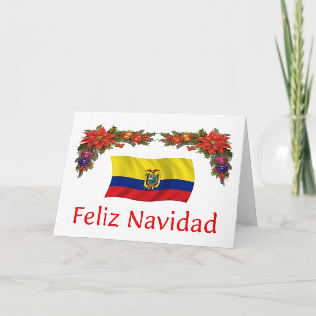 Cartão De Festividades Natal no Equador (Frente)