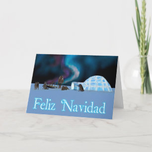 Cartão De Festividades Natal no Extremo Norte - Feliz Navidad