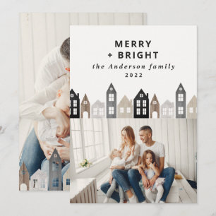 Cartão De Festividades Natal no Japão Moderno Casas Nórdicas 2 Fotograf