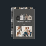 Cartão De Festividades Natal no Japão moderno Casas nórdicas 3 fotos<br><div class="desc">Natal no Japão moderno Casas nórdicas na moda simples 3 design de cartão de feriado</div>