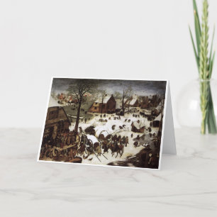 Cartão De Festividades Natal - O Censo em Belém (Bruegel)
