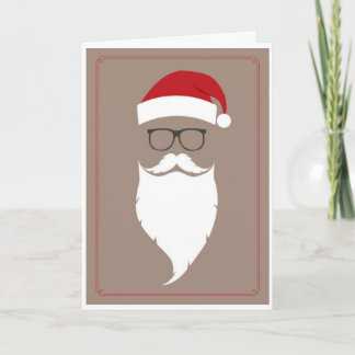 Cartão De Festividades Natal - Papais noeis Hipsteres