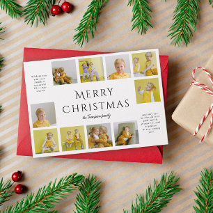 Cartão De Festividades Natal para a Colagem de Fotografias Modernas Simpl
