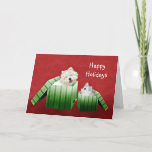 Cartão De Festividades Natal para cães e gatos