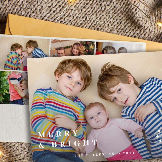 Cartão De Festividades Natal para colagem branca com imagens modernas 6 (Criador carregado)