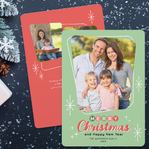 Cartão De Festividades Natal para fotos modernas do século médio