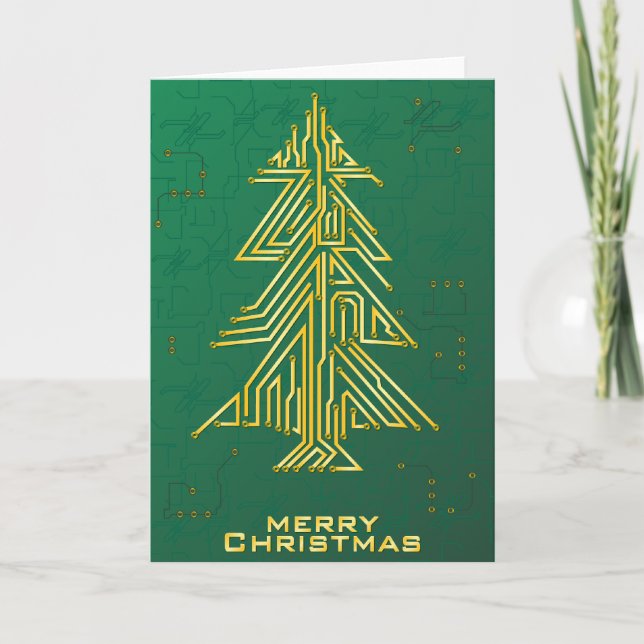 Cartão De Festividades Natal para Geeks (Frente)