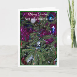 Cartão De Festividades Natal para Irmã da Árvore e Irmão-de-Direito