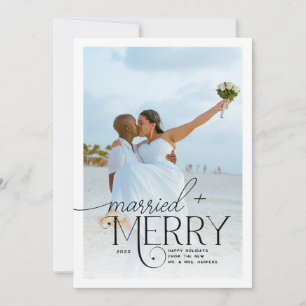 Cartão De Festividades Natal para os recém-casados e felizes