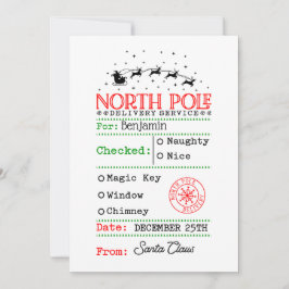 Cartão De Festividades Natal para Papais noeis do Polo Norte Personalizad