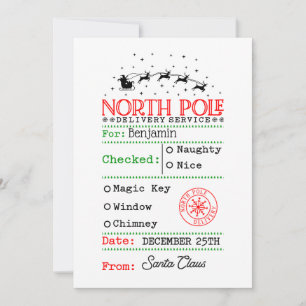 Cartão De Festividades Natal para Papais noeis do Polo Norte Personalizad