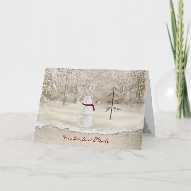 Cartão De Festividades Natal para tia e tio (Frente)