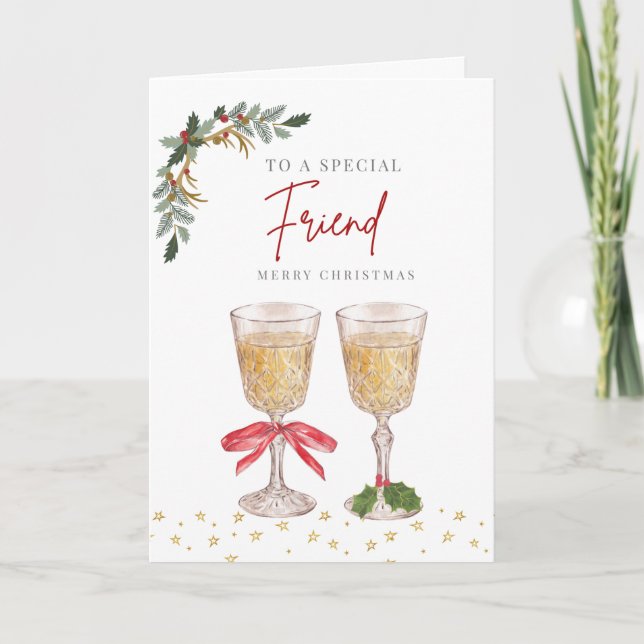 Cartão De Festividades Natal para um amigo especial (Frente)