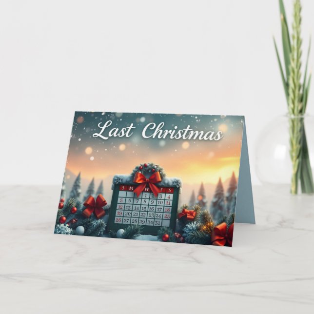 Cartão De Festividades Natal passado (Frente)