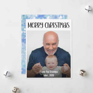 Cartão De Festividades Natal Personalizado com Foto Fofa do Vô