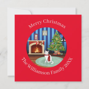 Cartão De Festividades Natal personalizado da Gatinha Angora Turca