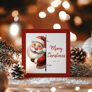 Cartão De Festividades Natal Personalizado de Papai Noel na Sala de Aula