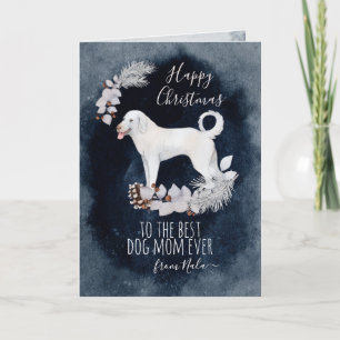 Cartão De Festividades Natal Personalizado do Akbash Watercolor
