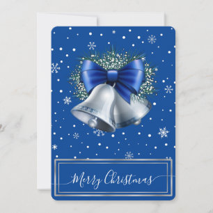 Cartão De Festividades Natal Personalizado Elegante com Campainha de Prat