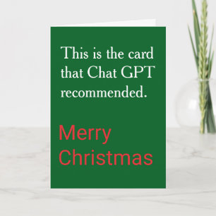 Cartão De Festividades Natal Personalizado Engraçado Recomendado pelo Cha