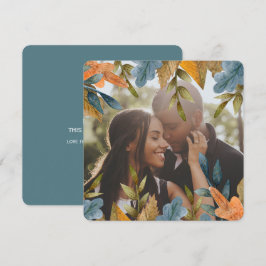 Cartão De Festividades Natal Personalizado Laranja Azul Deixa Foto