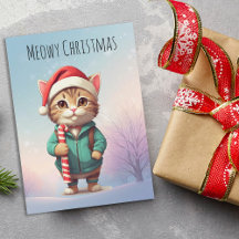 Natal Personalizado Meowy Divertido Gato