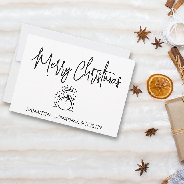 Cartão De Festividades Natal Personalizado Minimalista (Criador carregado)