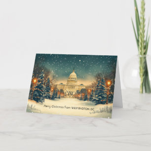 Cartão De Festividades Natal personalizado no Capitólio dos EUA em Washin