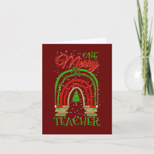Cartão De Festividades Natal Personalizado Para Um Professor Alegre