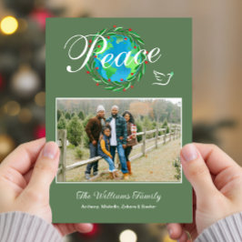 Cartão De Festividades Natal Personalizado Paz na Terra Foto