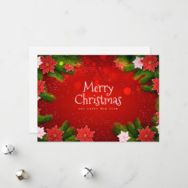 Cartão De Festividades Natal Poinsettias