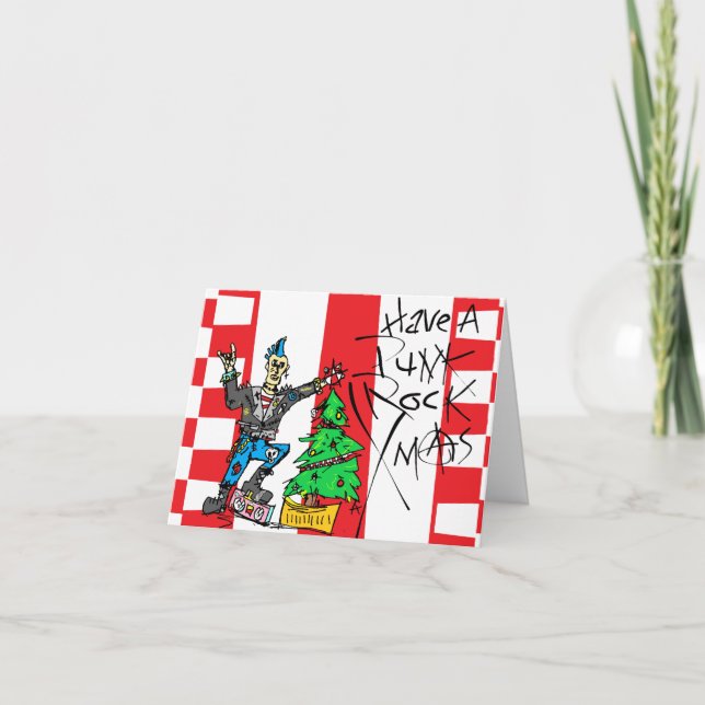 CARTÃO DE FESTIVIDADES NATAL PUNK ROCK (Frente)
