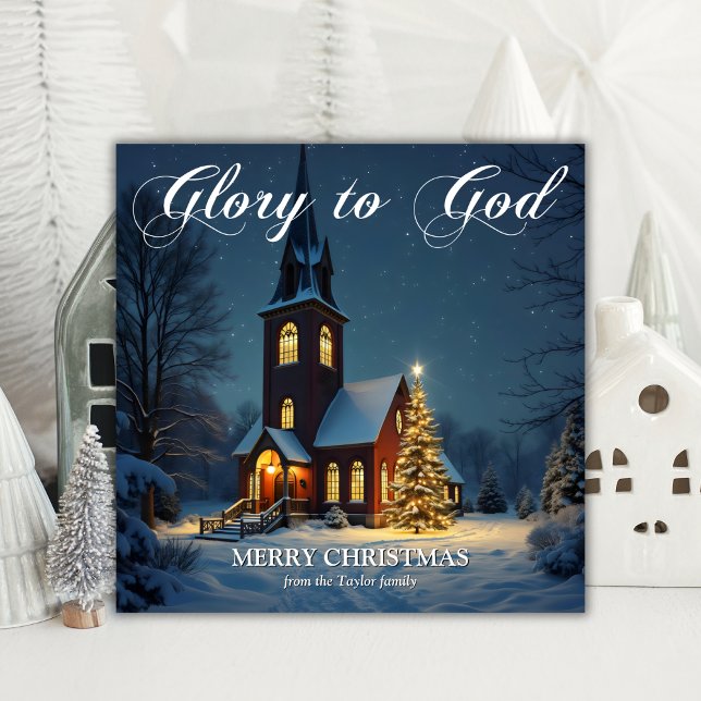 Cartão De Festividades Natal religioso da Igreja Católica Tradicional (Traditional Catholic Church Religious Christmas Holiday Card)
