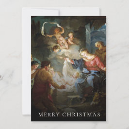 Cartão De Festividades Natal Religioso - Foto da Família Cena de Nativida