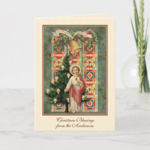 Cartão De Festividades Natal Religioso Jesus Escritura Oração