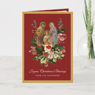 Cartão De Festividades Natal Religioso Jesus Virgem Maria Rua Joseph