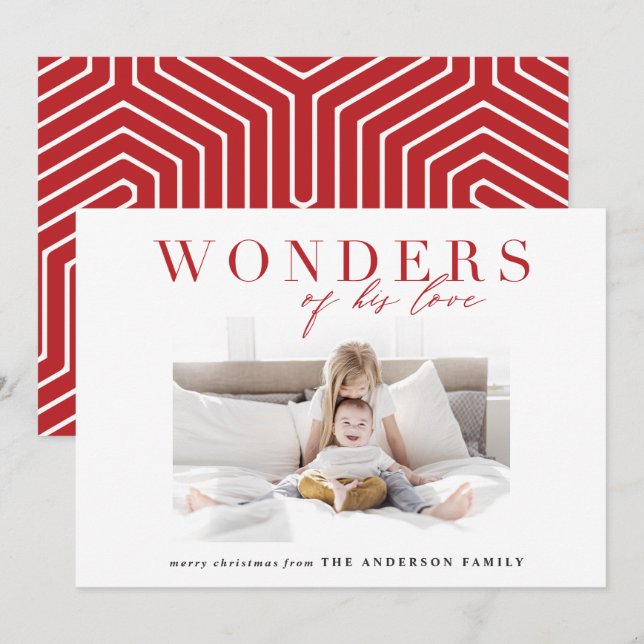 Cartão De Festividades Natal religioso moderno multi foto (Frente/Verso)