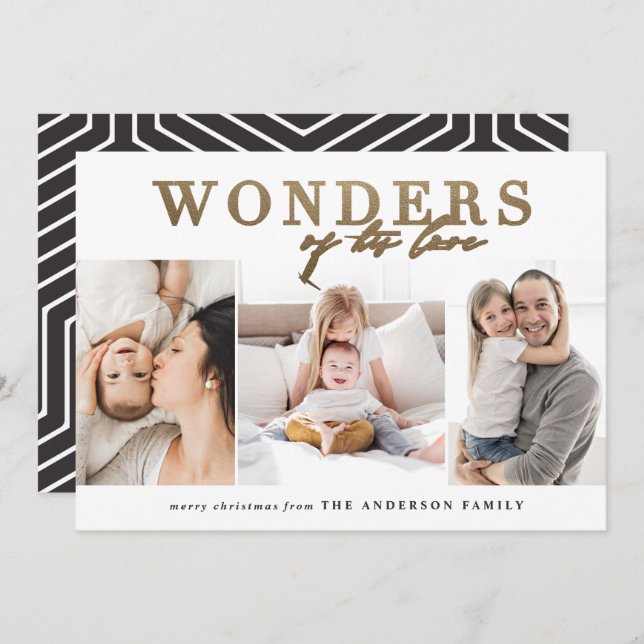 Cartão De Festividades Natal religioso moderno, multi-natal (Frente/Verso)