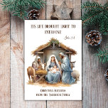 Cartão De Festividades Natal Religioso Natividade Holly Family<br><div class="desc">Celebre o verdadeiro significado da temporada com este Cartão de Férias da Santa Família Natividade Natal Religiosa. Apresentando uma cena de natividade santa, maravilhosamente projetada com Maria, José e Jesus bebê, esta carta elegante é uma maneira perfeita de compartilhar o espírito do Natal. Uma benção de Natal sincera e um...</div>