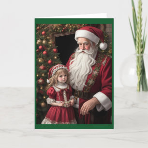 Cartão De Festividades Natal Retrô Vitoriano Antigo